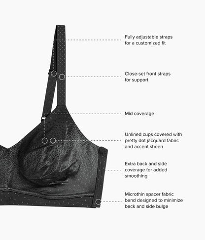 Back Appeal® Wire Free Bra - Black | Wacoal Great Value