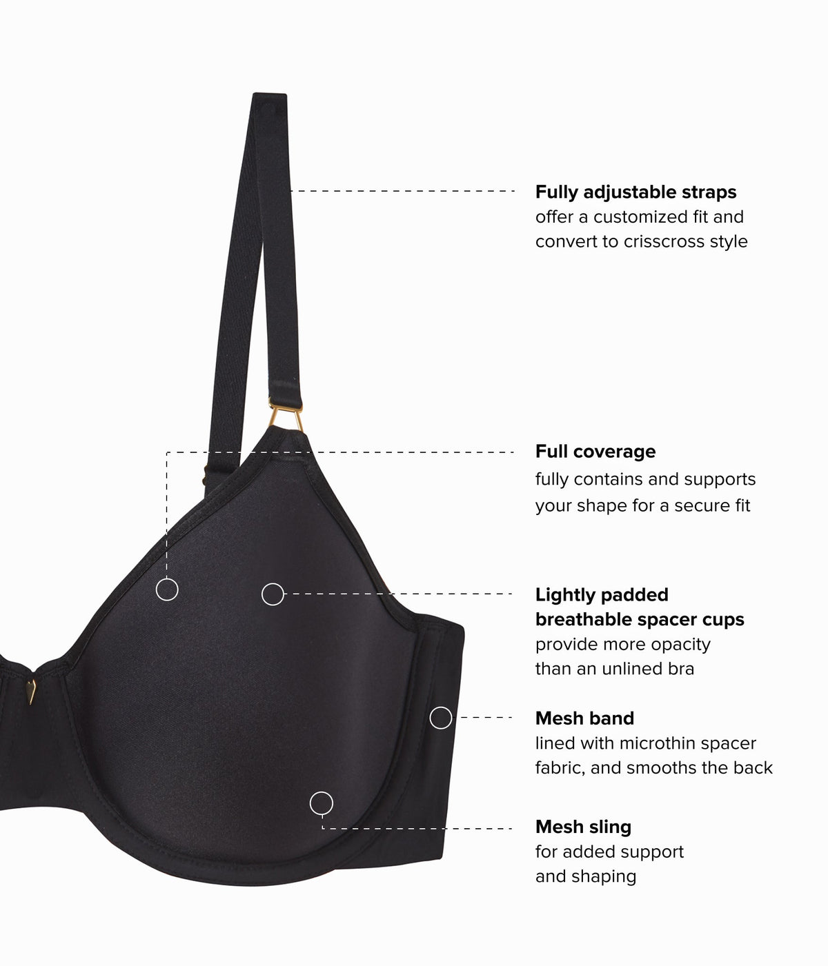 Simply Done T-Shirt Bra - Black | Wacoal Top Pick