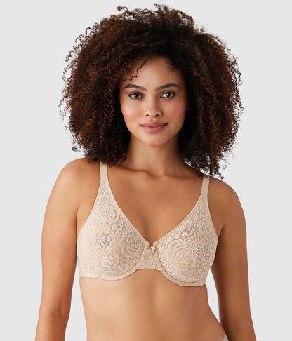 Halo Lace Underwire Bra - Sand | Wacoal Great Value