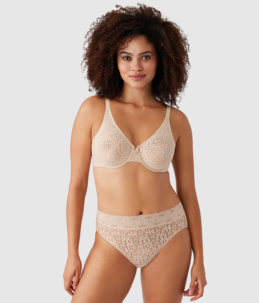 Halo Lace Underwire Bra - Sand | Wacoal Great Value