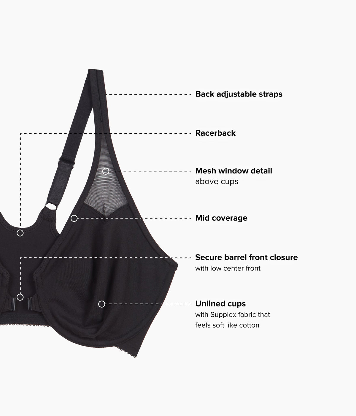 Body by Wacoal Racerback Underwire Bra - Black | Wacoal Trusted