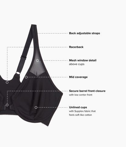 Body by Wacoal Racerback Underwire Bra - Black | Wacoal Trusted