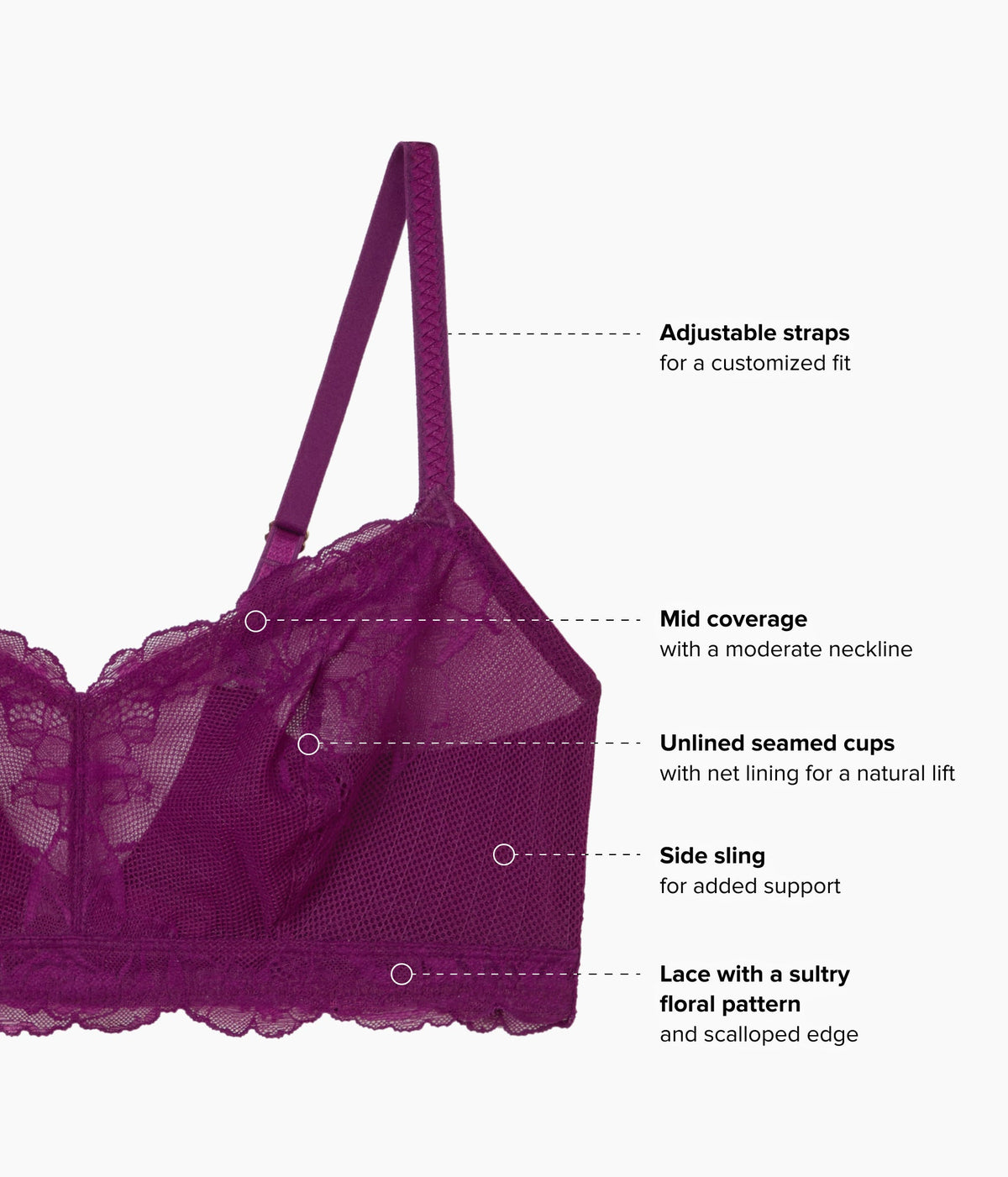 Vivid Attraction Bralette - Dark Purple | Wacoal Top Pick