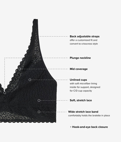 High Bar™ Bralette - Black | Wacoal Smart Buy