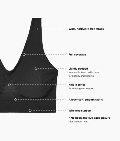 B-Smooth® Wire Free Bralette - Black | Wacoal Value