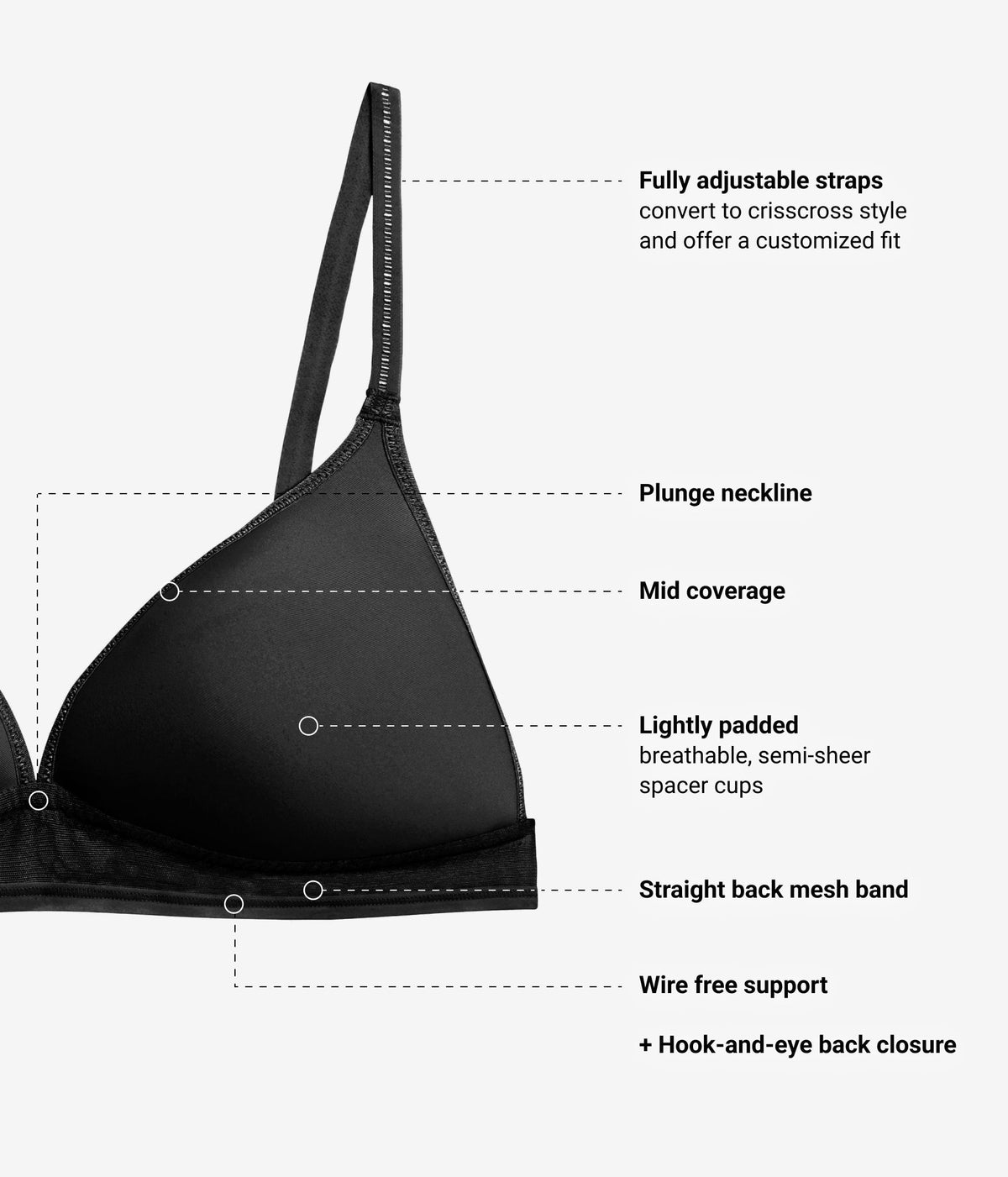 Full Transparency Bralette - Rose Smoke | Wacoal Top Pick