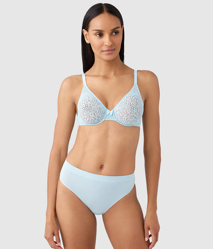 Halo Lace Underwire Bra - Soft Sky | Wacoal Great Value