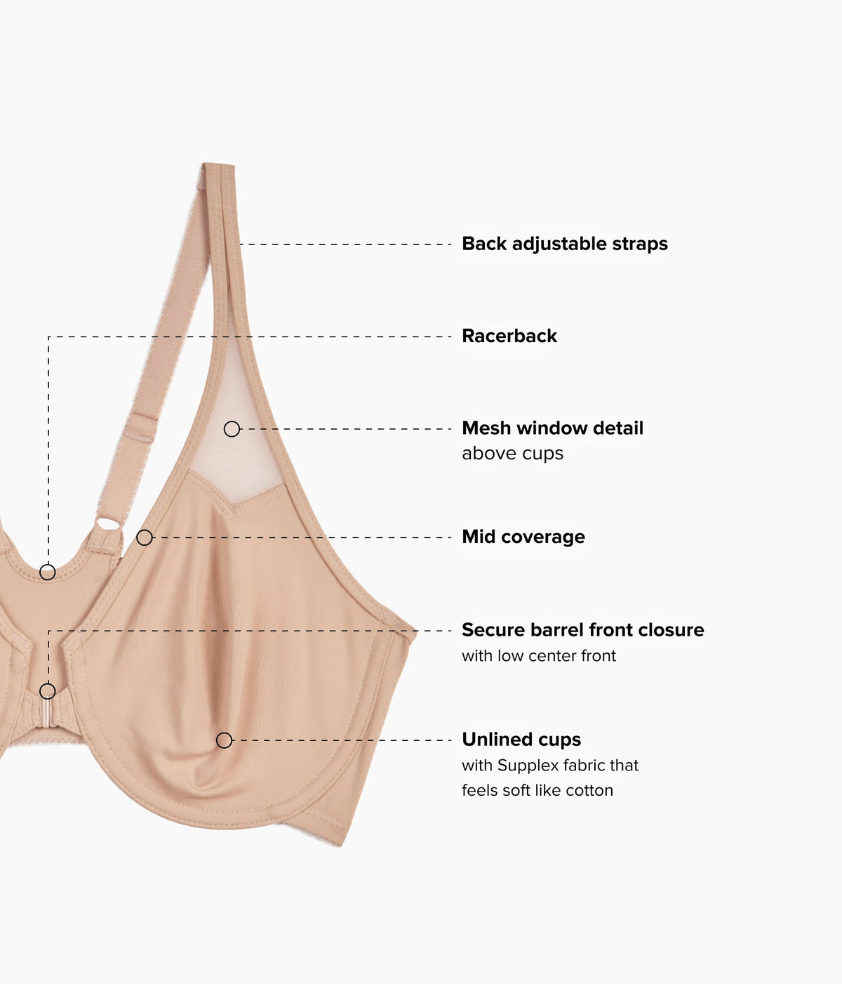 Body by Wacoal Racerback Underwire Bra - Toast | Wacoal Customer Favorite