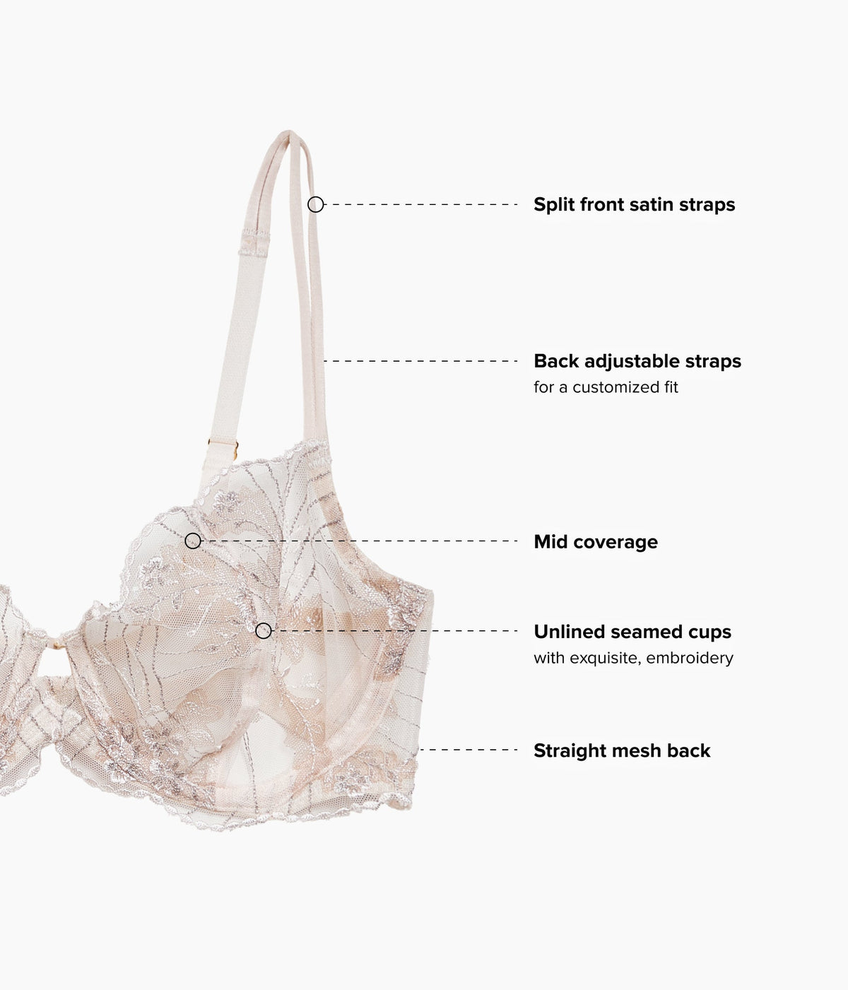 Midnight Soiree Underwire Bra - Champagne | Wacoal Top Pick