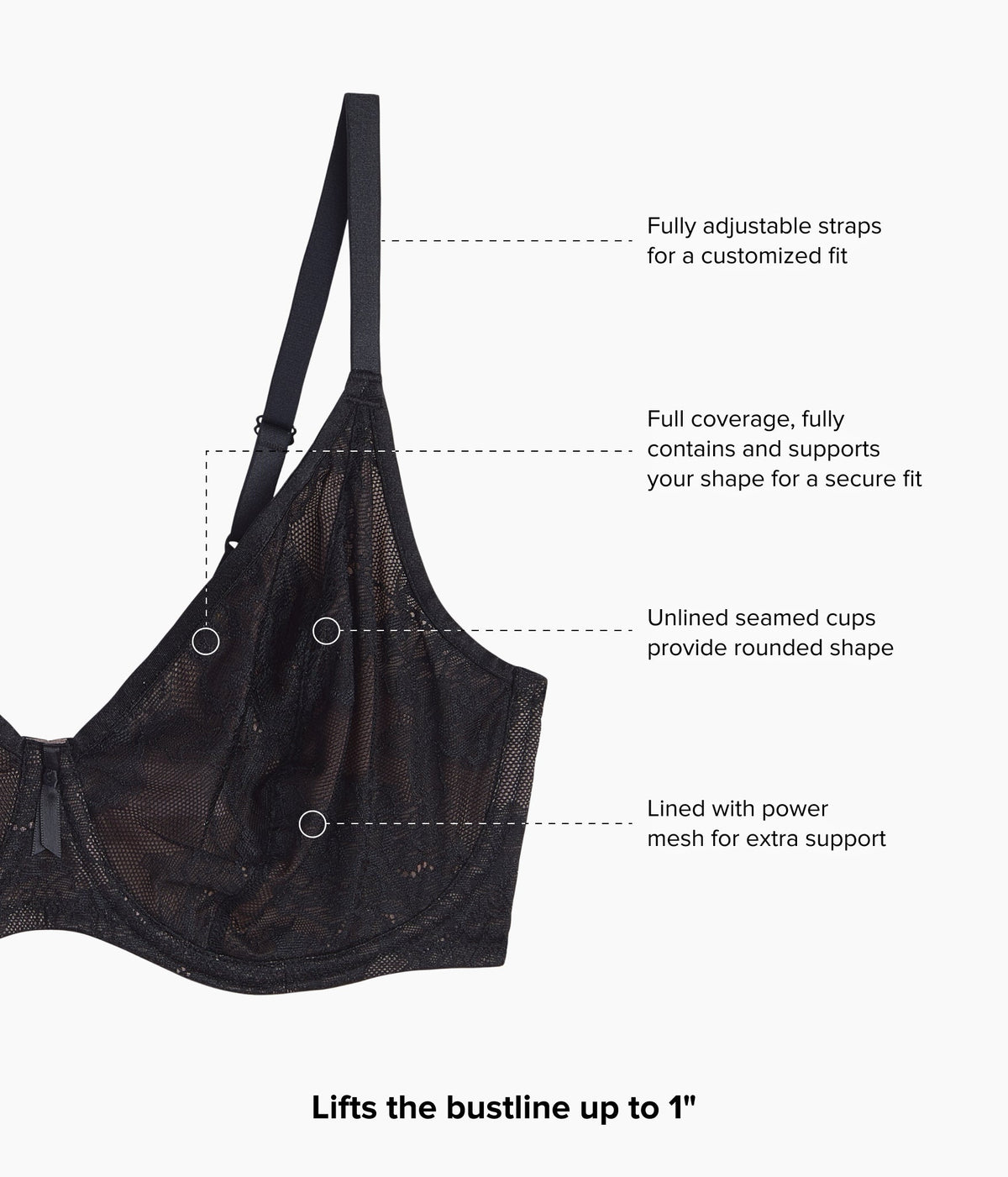 Full Bloom Underwire Bra - Black | Wacoal Trusted
