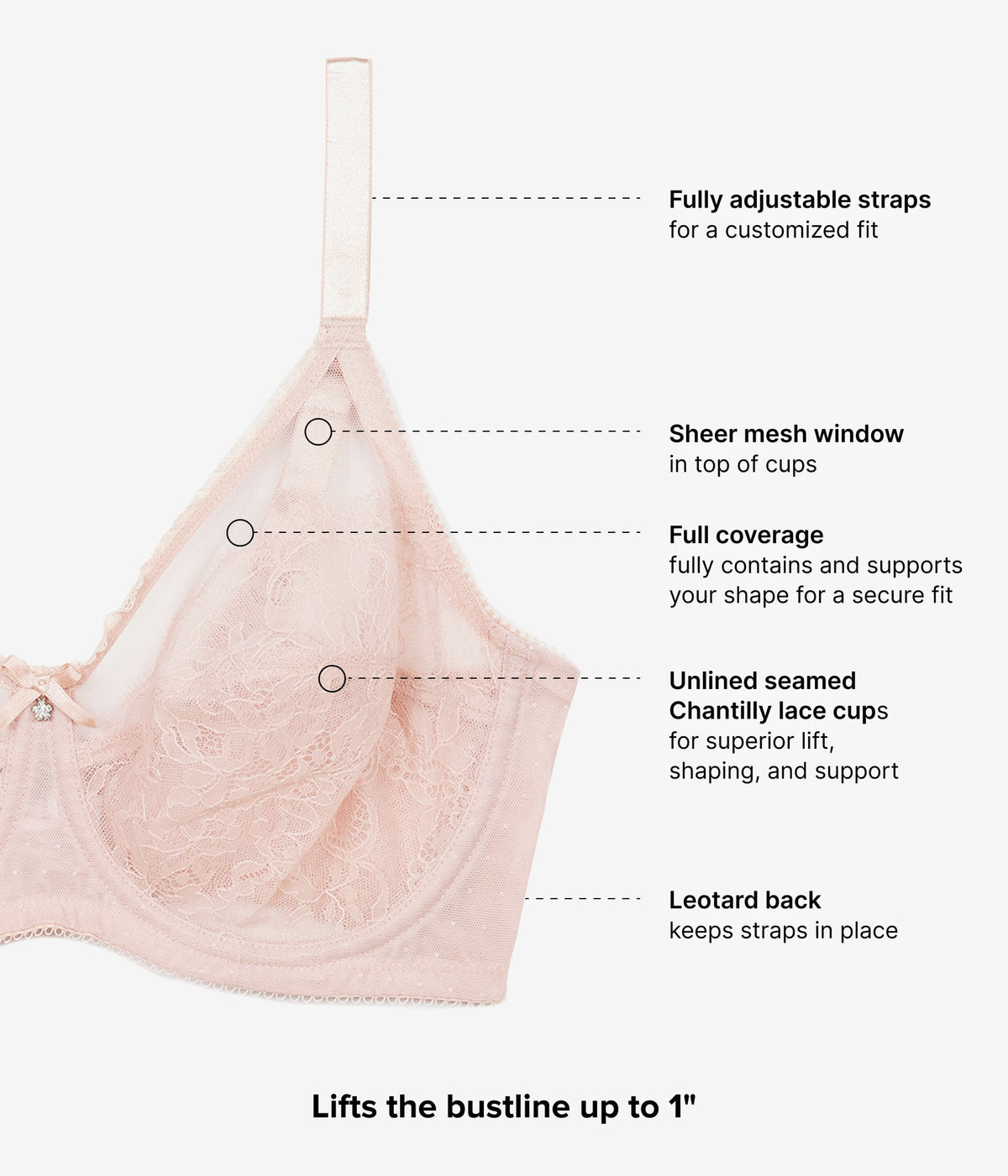 Retro Chic Full Figure Underwire Bra - Rose Dust | Wacoal Smart Buy