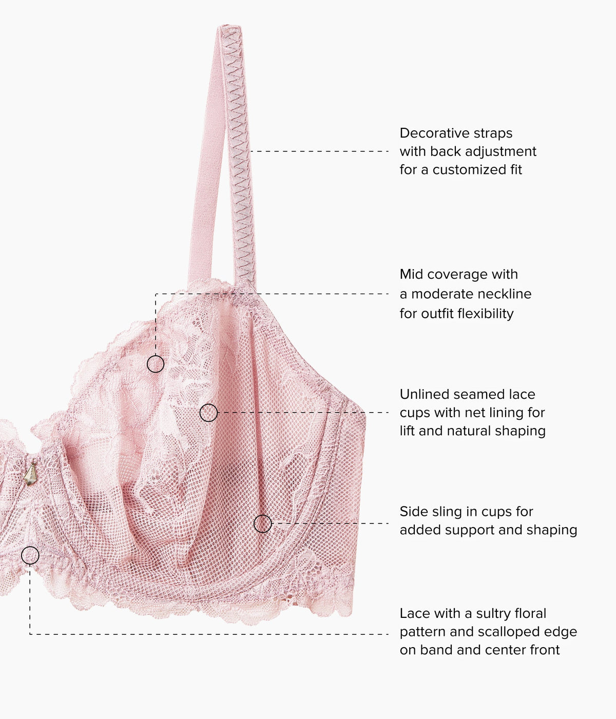 Vivid Attraction Underwire Bra - Woodrose | Wacoal Value