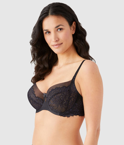 Center Stage Underwire Bra - Black/Graphite | Wacoal Smart Buy