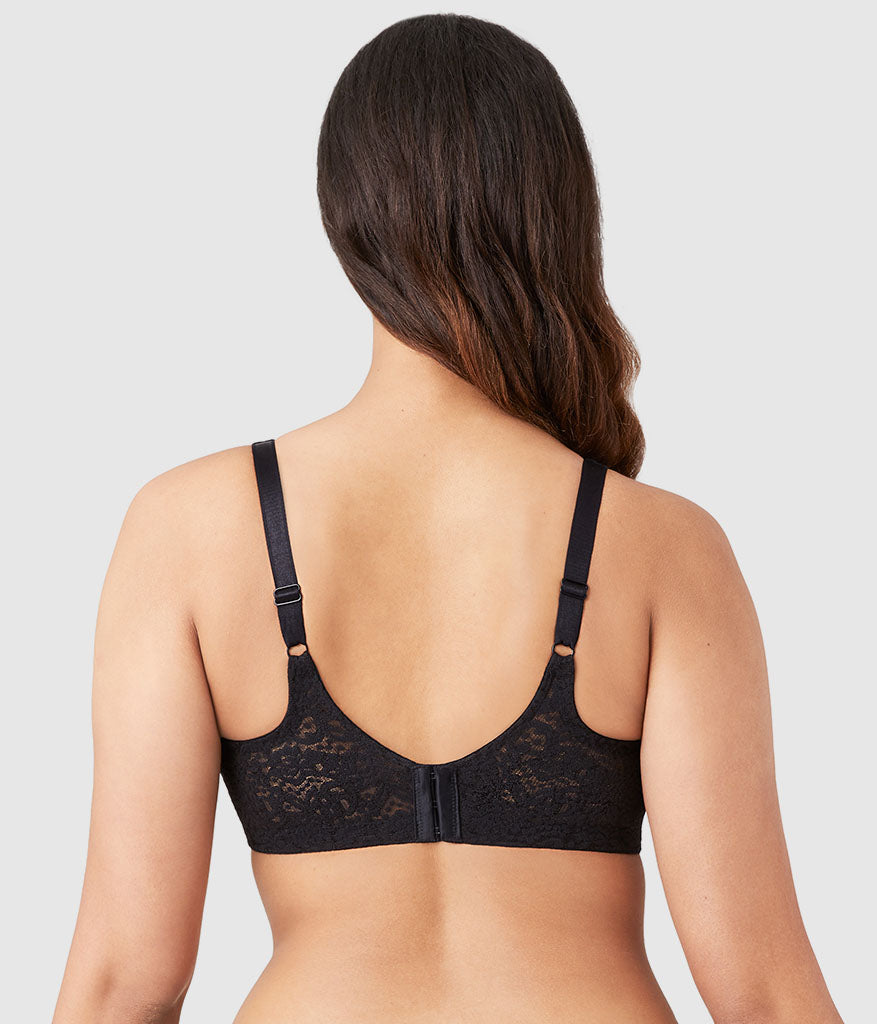 Halo Lace Full Figure Underwire Bra - Black | Wacoal Value
