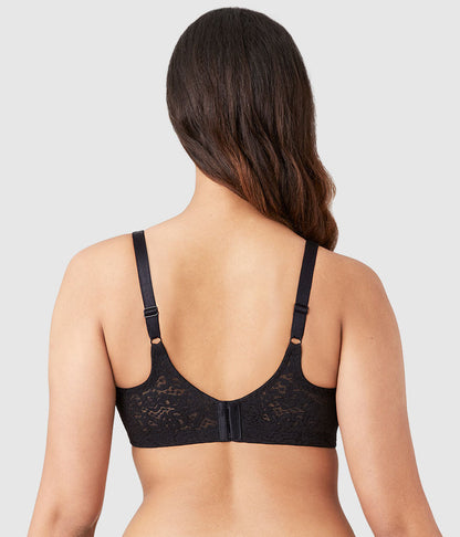 Halo Lace Full Figure Underwire Bra - Black | Wacoal Value