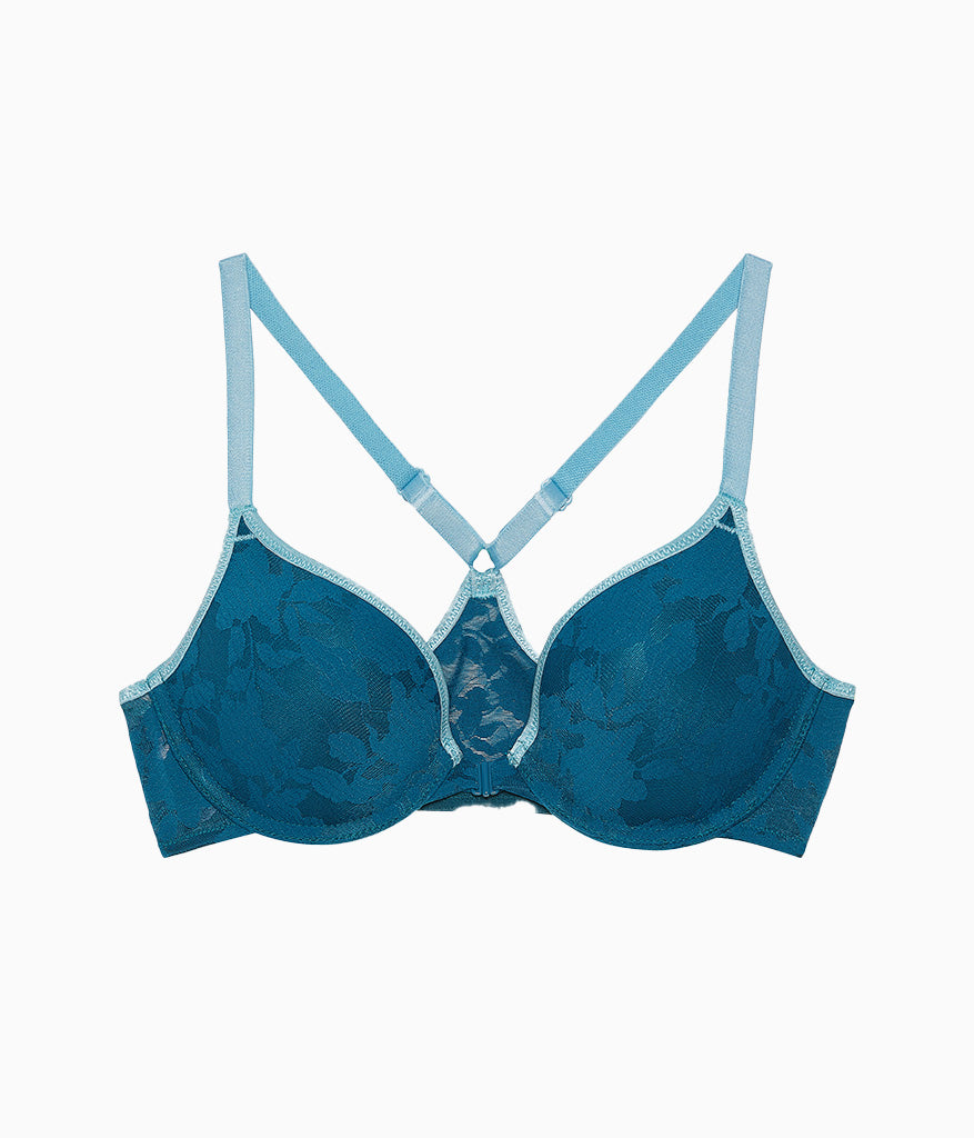 Shadow Scene Front Close Push Up Bra - Blue Coral | Wacoal Great Value