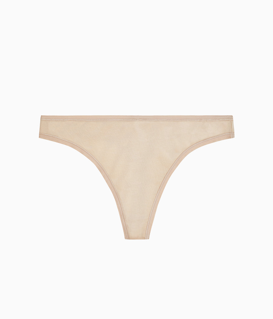 Understated Cotton Thong - Sand | Wacoal Latest