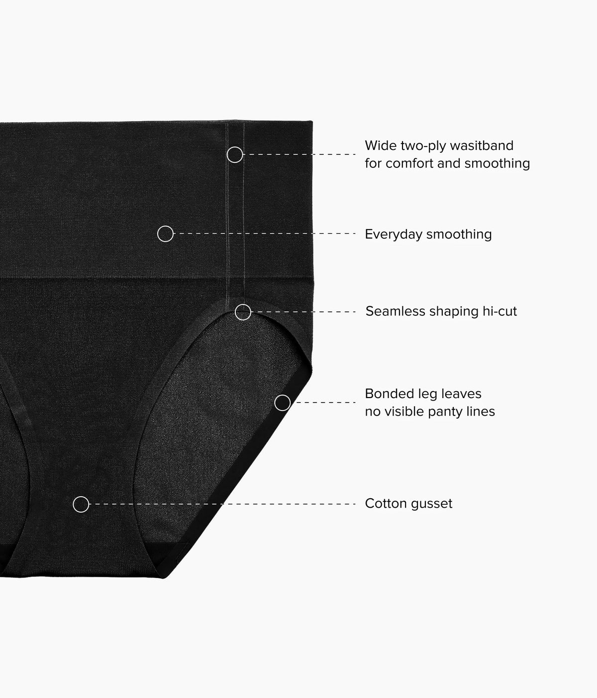 Smooth Series™ Shaping Hi-Cut - Black | Wacoal Customer Favorite