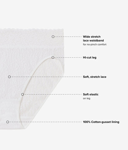 High Bar™ Hi Cut - White | Wacoal Trusted