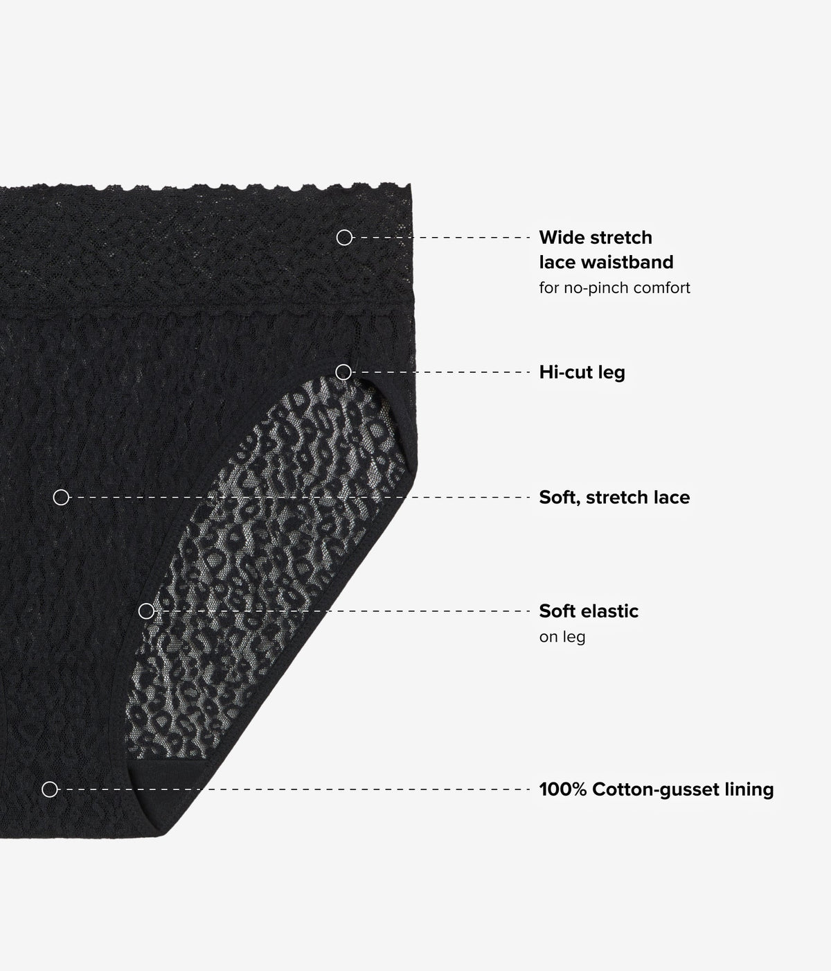 High Bar™ Hi Cut - Black | Wacoal Value