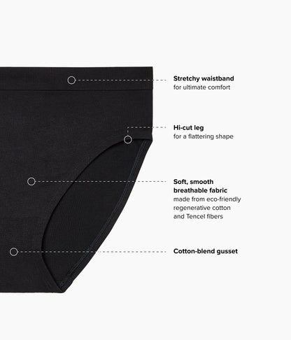 B-Smooth® Natural Hi-Cut - Black | Wacoal Quality