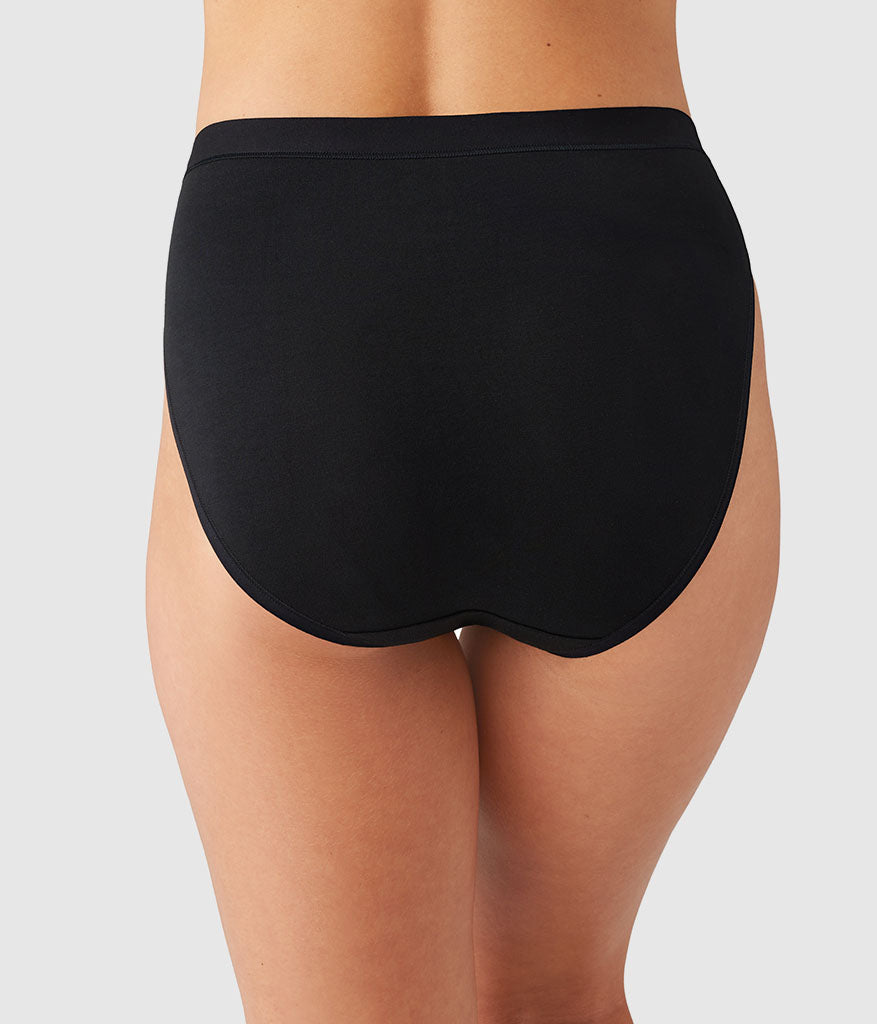 Understated Cotton Hi-Cut - Black | Wacoal Customer Favorite