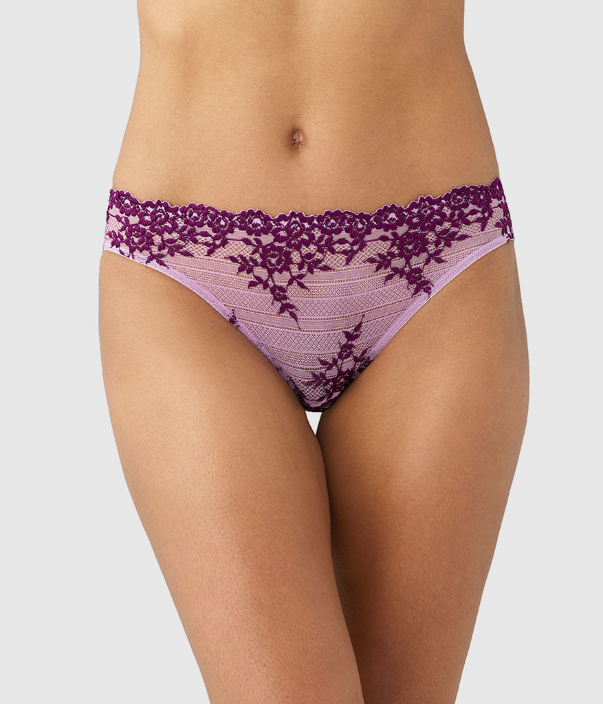Embrace Lace® Bikini - Lavender Sage/Dark Purple | Wacoal Great Value