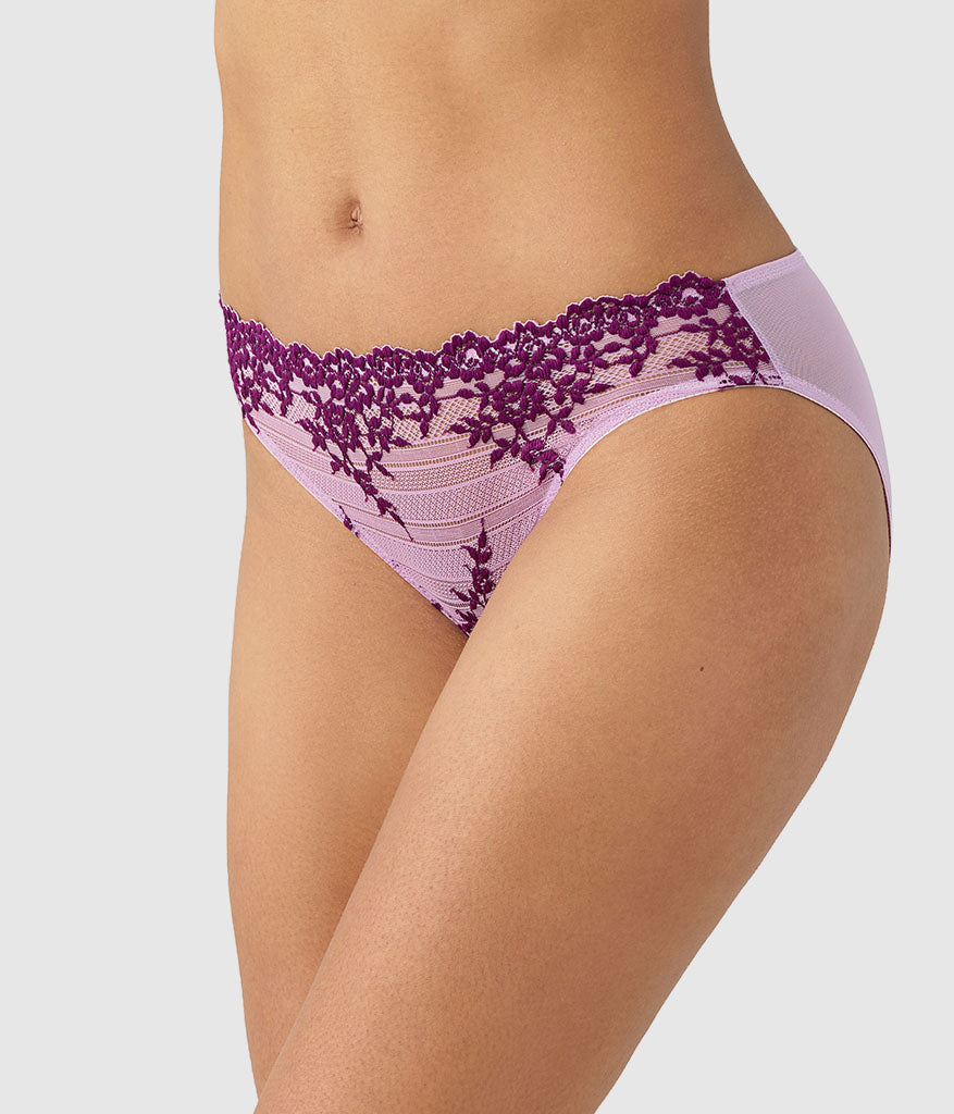 Embrace Lace® Bikini - Lavender Sage/Dark Purple | Wacoal Great Value