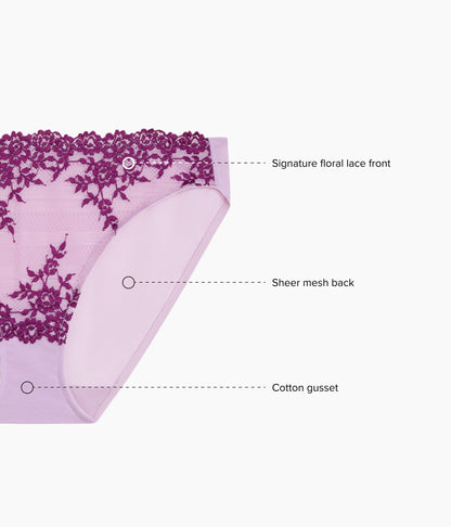 Embrace Lace® Bikini - Lavender Sage/Dark Purple | Wacoal Great Value
