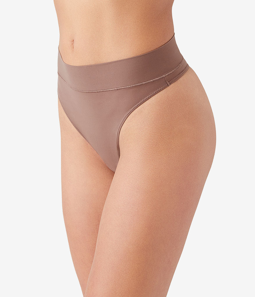 Nearly Nothing™ Hi-Waist Thong - Peppercorn | Wacoal Great Value