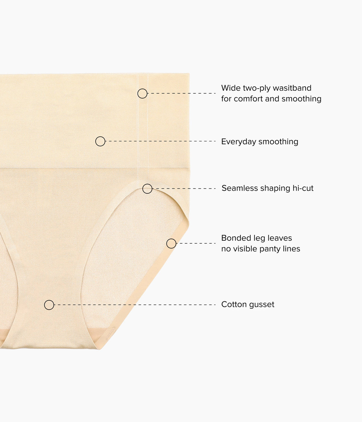 Smooth Series™ Shaping Hi-Cut - Sand | Wacoal Trusted
