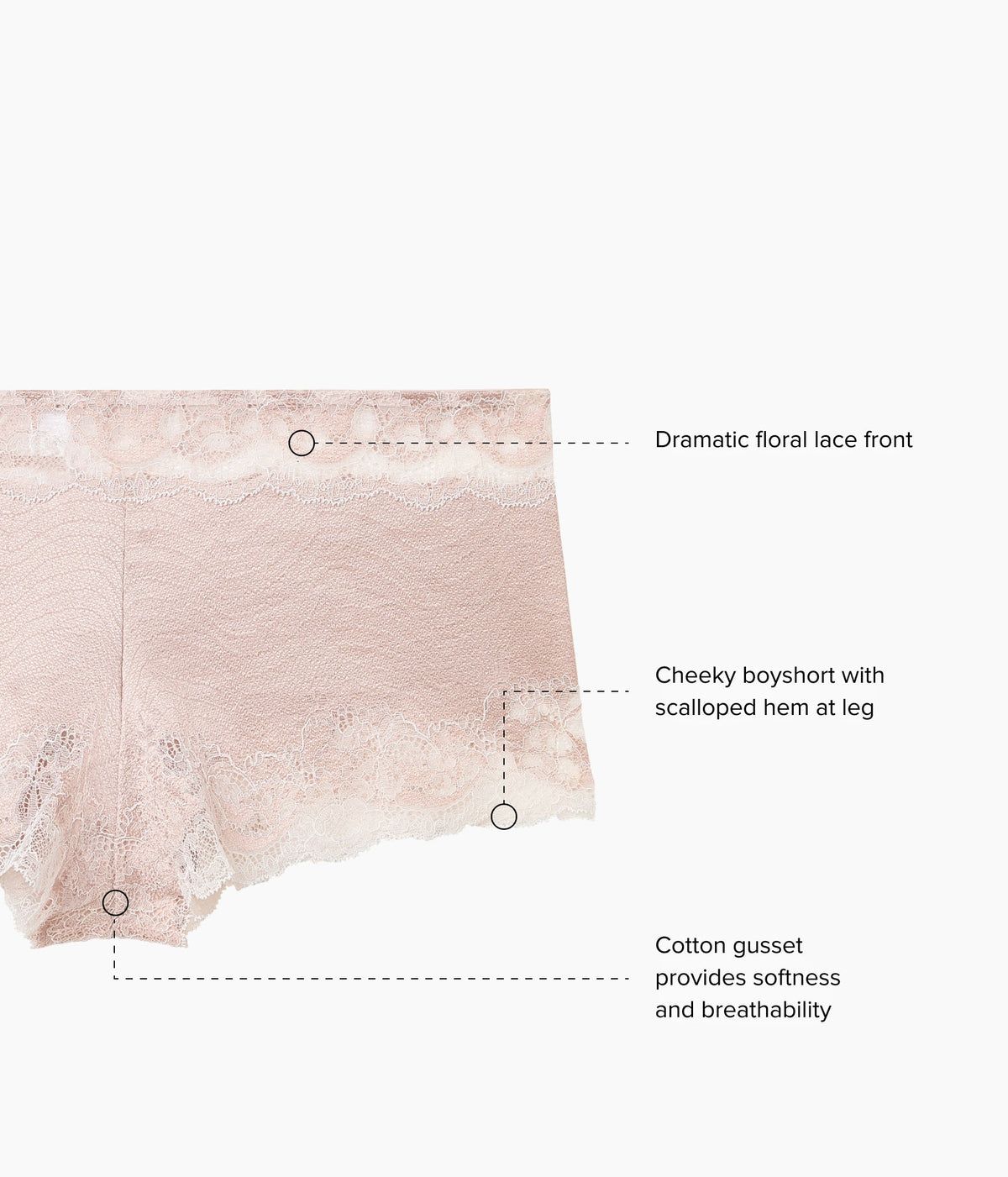 Modern Affair Boyshort - Rose Dust/Angel Wing | Wacoal Smart Buy