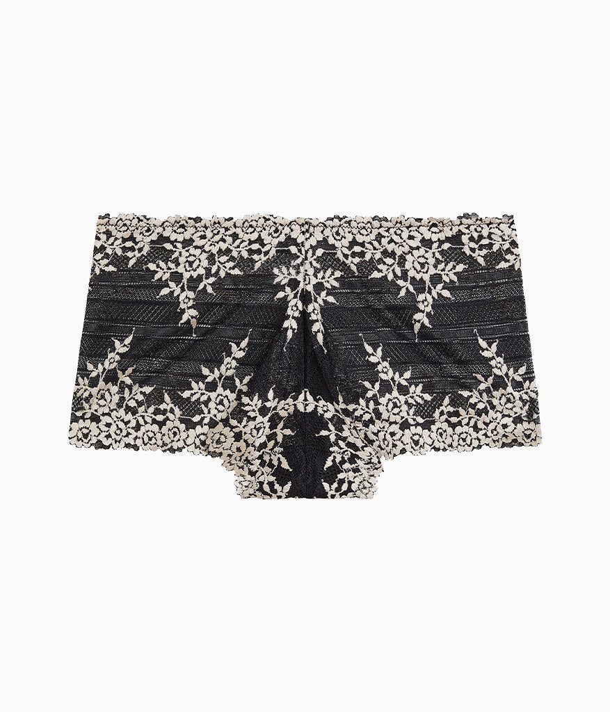 Embrace Lace® Boyshort - Black | Wacoal Value