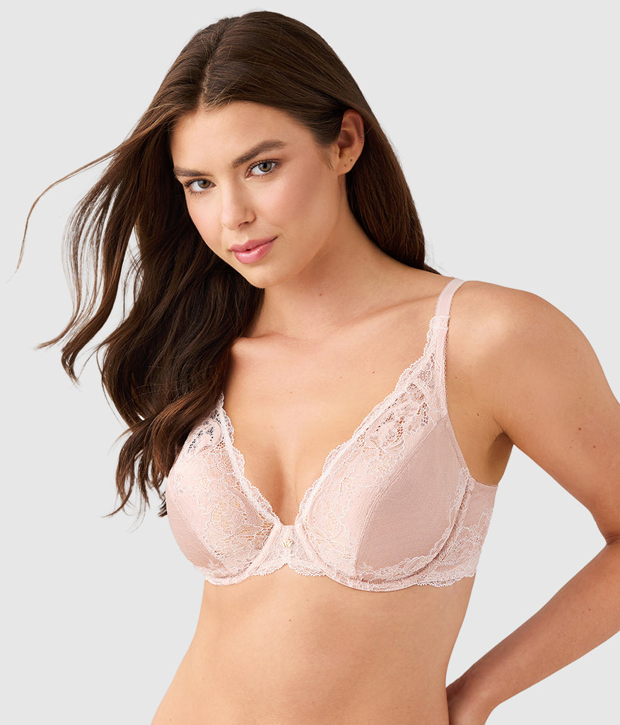 Modern Affair Plunge Underwire Bra - Rose Dust/Angel Wing | Wacoal Great Value