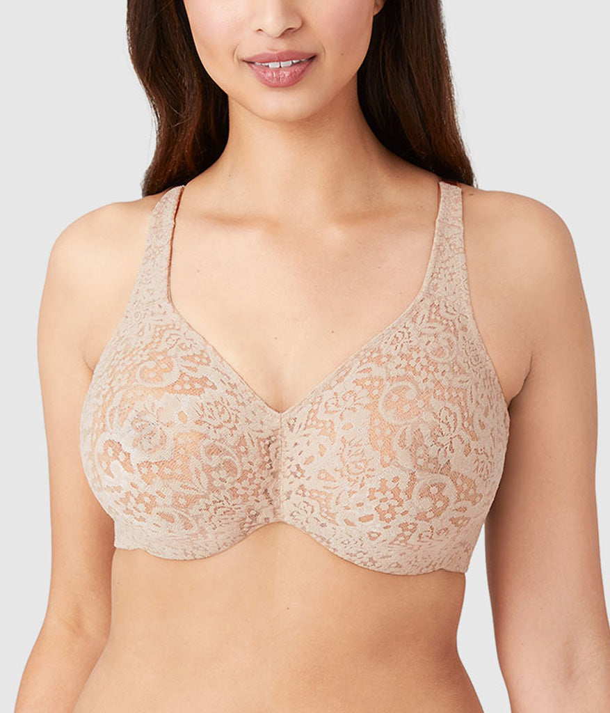 Halo Lace Full Figure Underwire Bra - Toast | Wacoal Quality