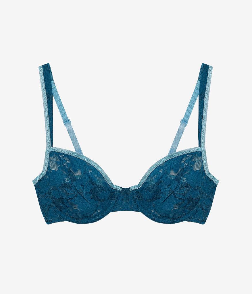 Shadow Scene Underwire Bra - Blue Coral | Wacoal Great Value