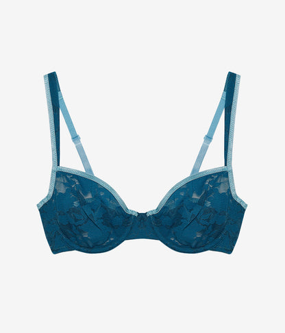 Shadow Scene Underwire Bra - Blue Coral | Wacoal Great Value