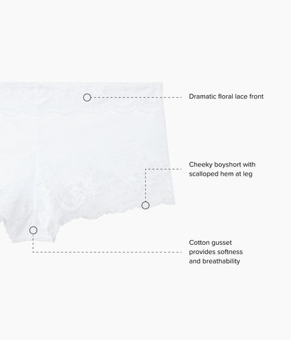 Modern Affair Boyshort - White | Wacoal Quality