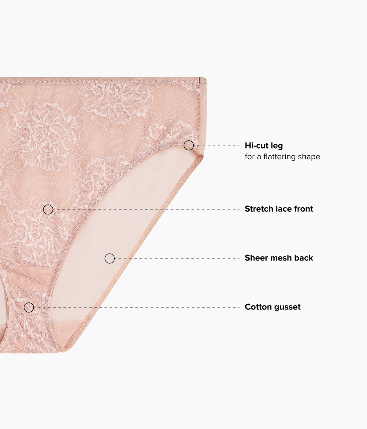 Full Bloom Hi-Cut - Rose Dust | Wacoal Top Pick