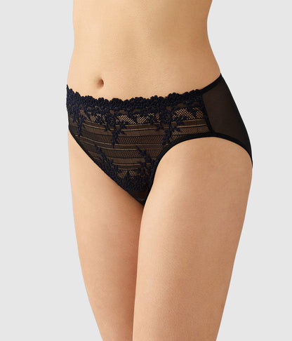 Embrace Lace® Hi-Cut - Black/Night Sky | Wacoal Latest