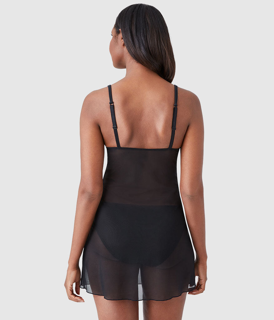 Instant Icon® Chemise - Black/Eclipse | Wacoal Quality