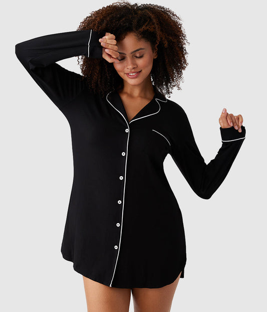 Lease to Lounge Sleepshirt - Black | Wacoal Latest
