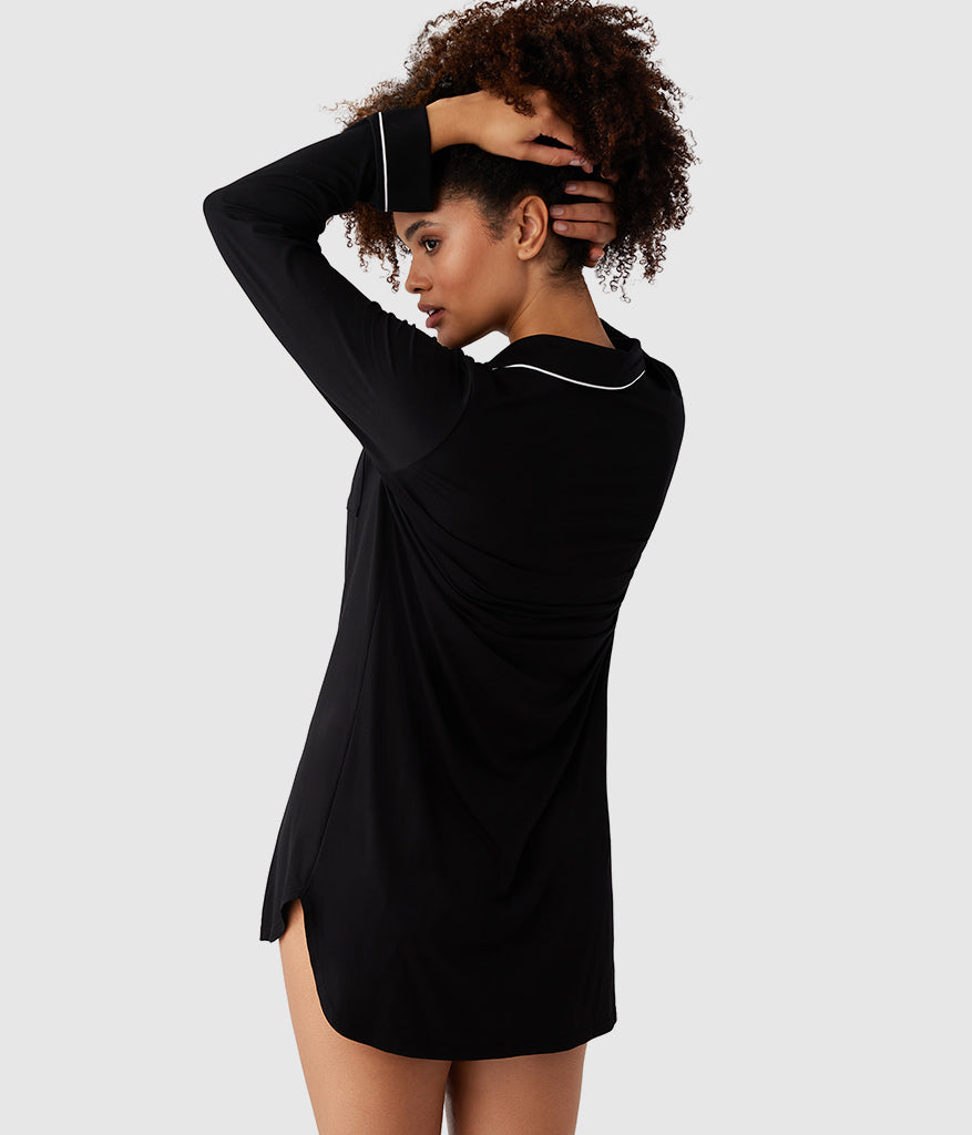 Lease to Lounge Sleepshirt - Black | Wacoal Latest