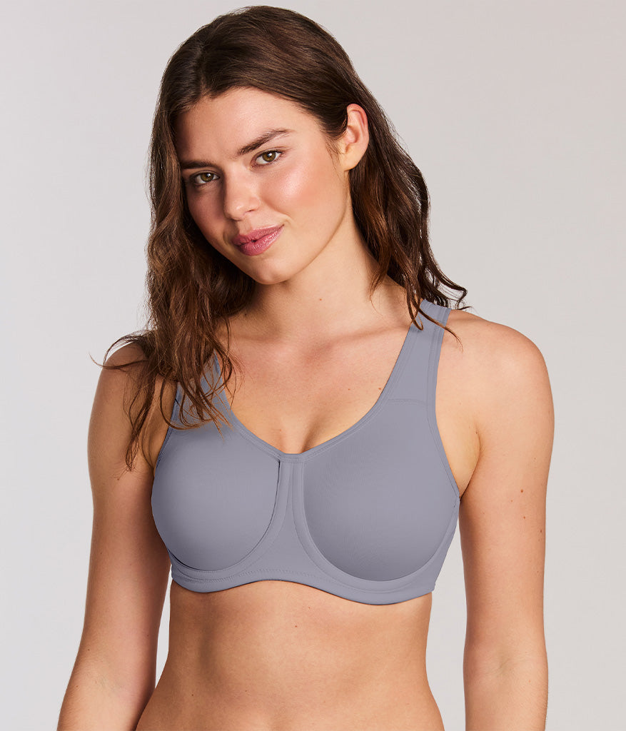 Simone Sport Underwire Bra - Dapple Gray | Wacoal Customer Favorite