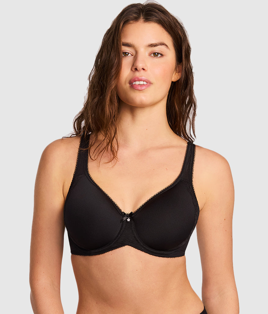 Retro Chic Underwire T-Shirt Bra - Black | Wacoal Trusted