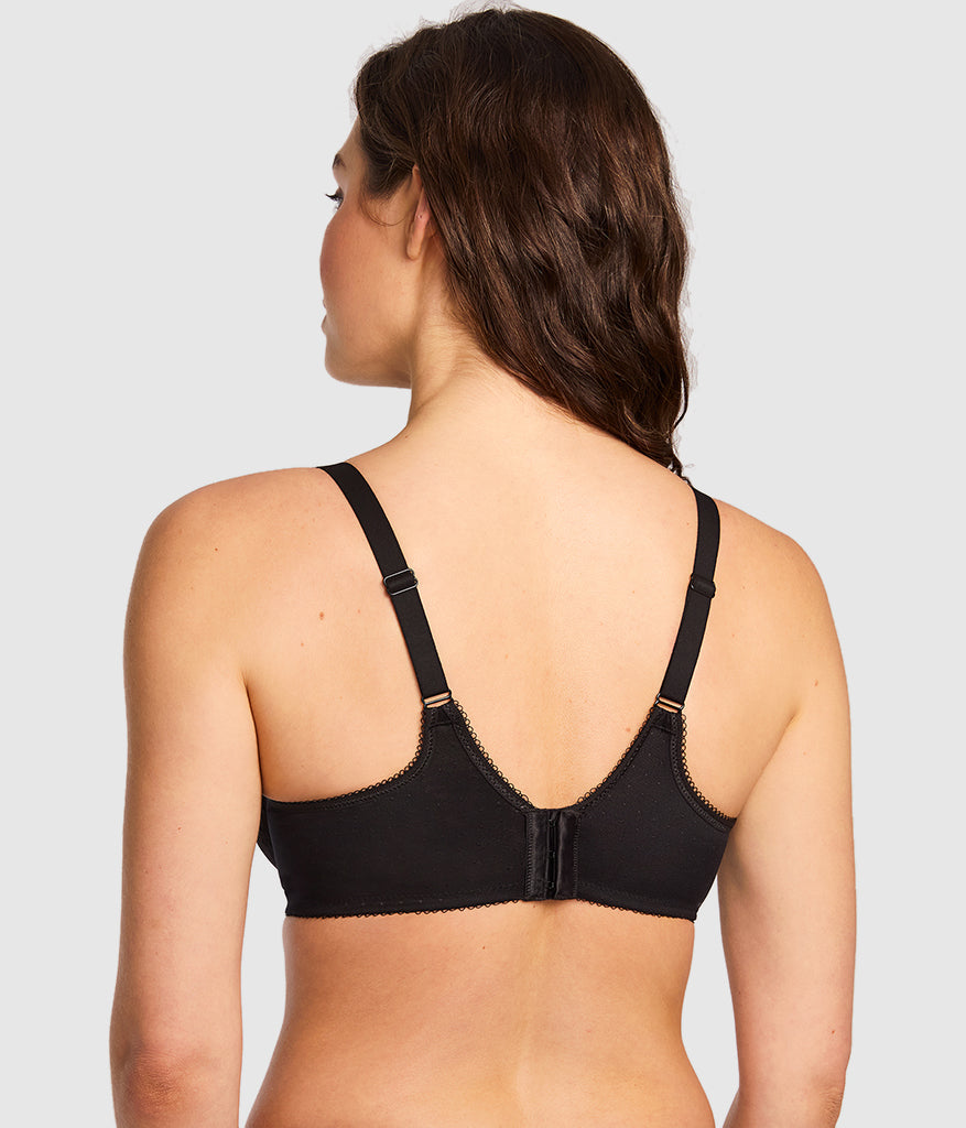 Retro Chic Underwire T-Shirt Bra - Black | Wacoal Trusted