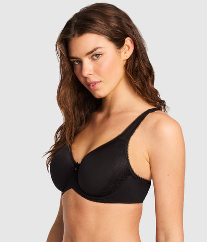 Retro Chic Underwire T-Shirt Bra - Black | Wacoal Trusted