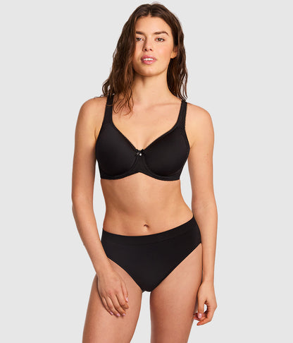 Retro Chic Underwire T-Shirt Bra - Black | Wacoal Trusted