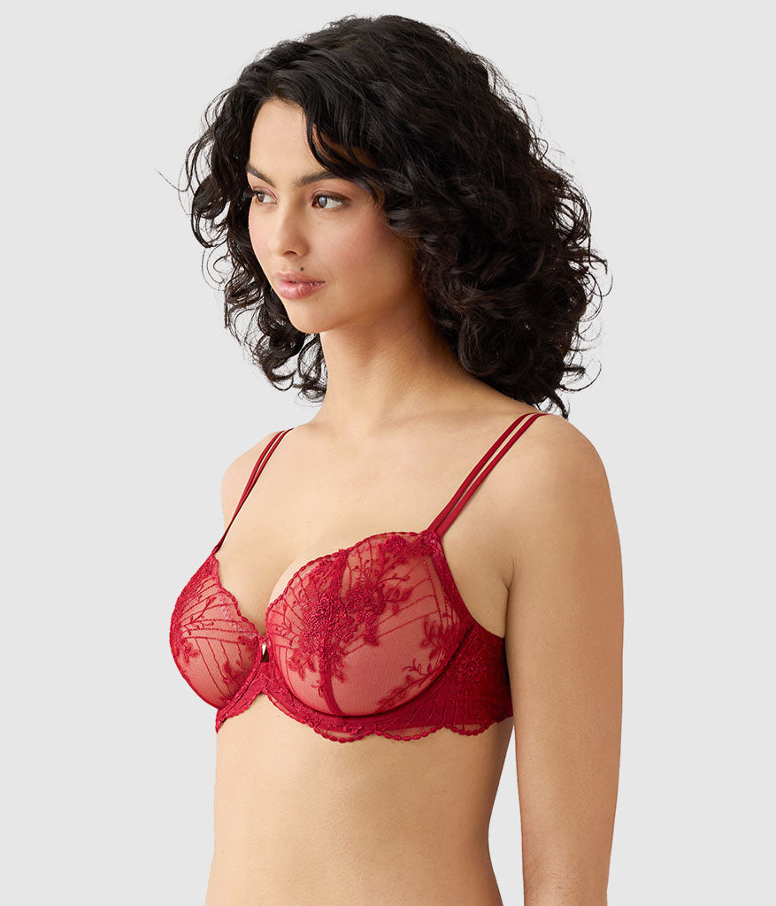 Midnight Soiree Underwire Bra - Regina Red | Wacoal Customer Favorite