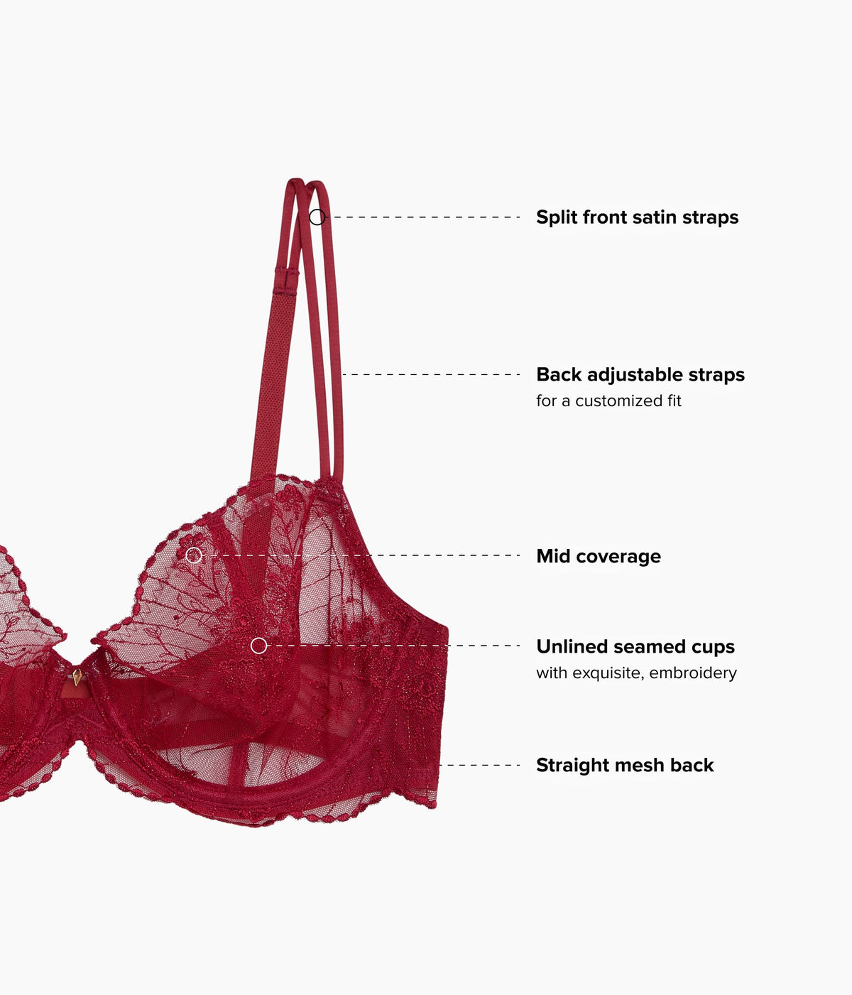 Midnight Soiree Underwire Bra - Regina Red | Wacoal Customer Favorite